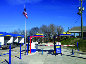 Gated Self-Serve Car Wash Entrance