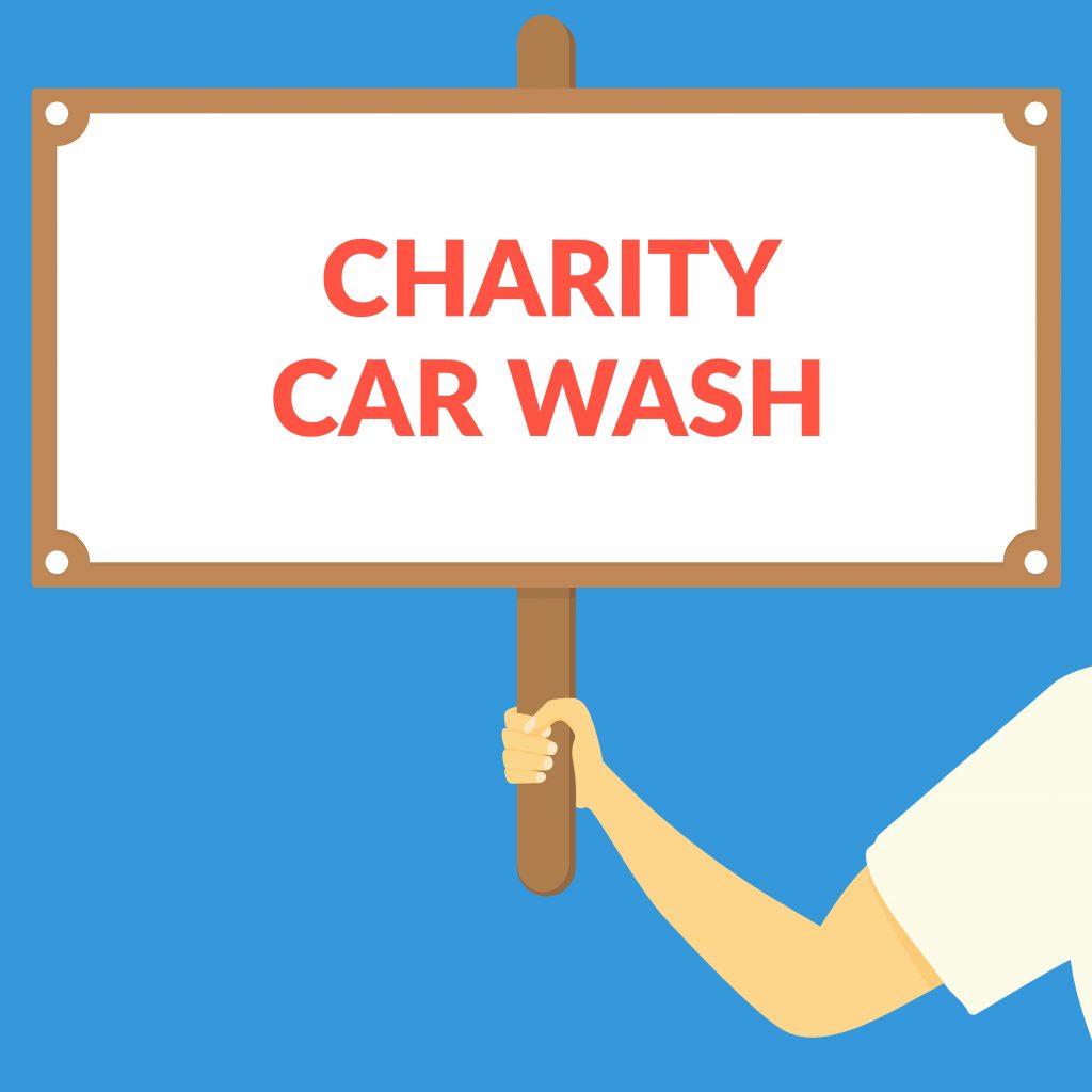 Use signs to promote a charity washes to attract new customers to try your wash.