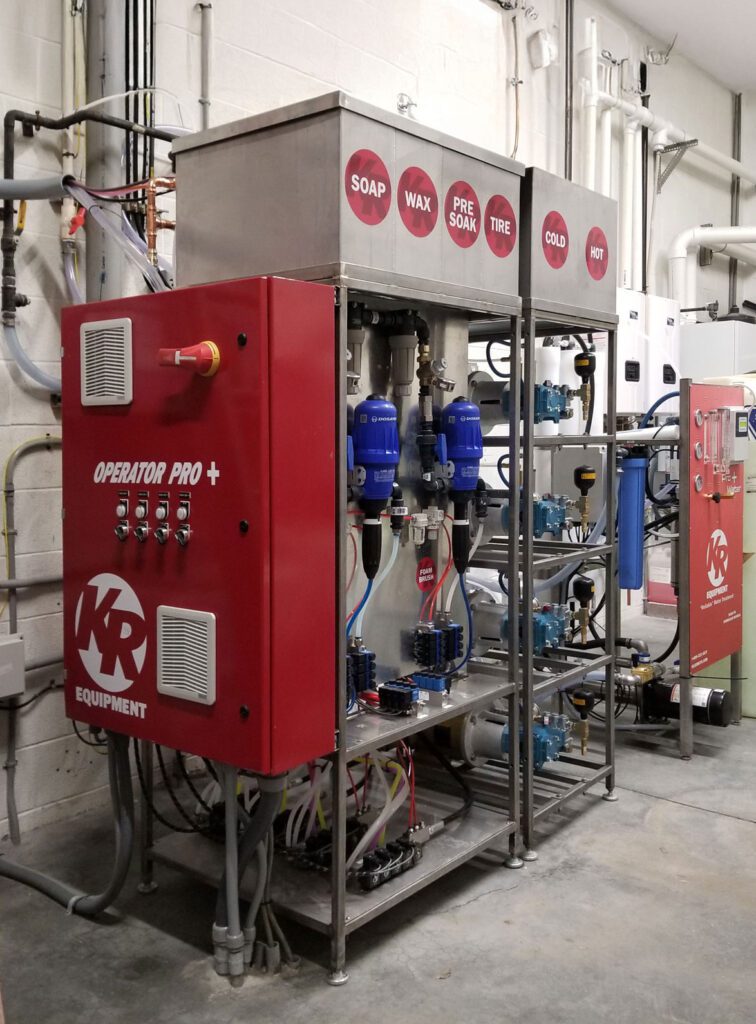 kr equipment operator pro plus installed at a car wash
