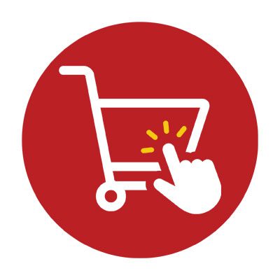 shopping cart click icon