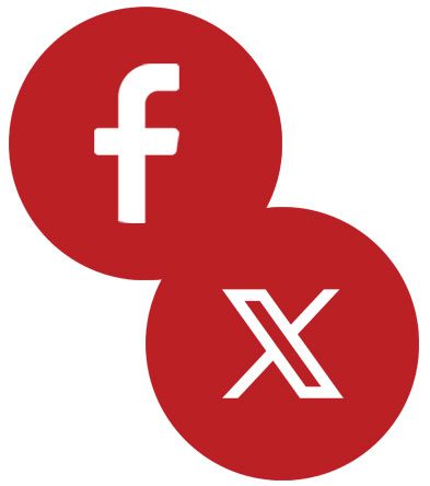 facebook and twitter icons