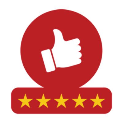 thumbs up 5-star review icon