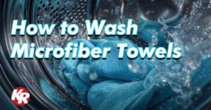 Microfiber towel in washer